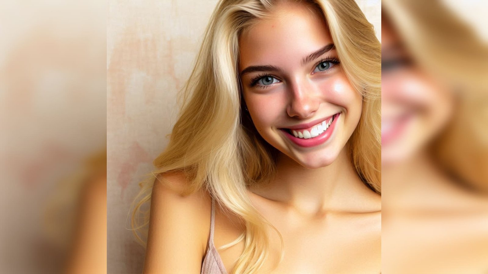 A woman smiling at the camera