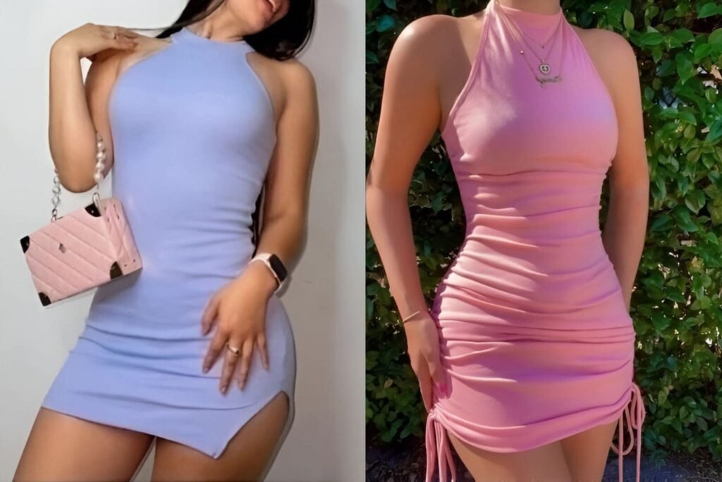 Model wearing white and pastel-toned outfit inspired by Summer 2025 trends